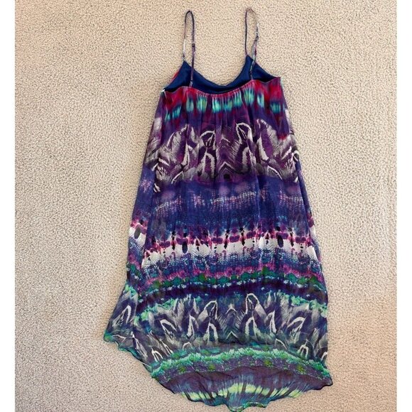 Twelfth Street Cynthia Vincent Dress 100% Silk High Low Hem Spaghetti - Picture 2 of 16